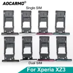 Aocarmo Single Dual Memory MicroSD Card Holder Reader SIM Tray Slot Sony Xperia XZ3 H8416 H9436 H9493 Replacement Bangladesh (New)