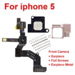 1set Full Screw + earpiece + metal + Front Camera Right Proximity Sensor Flex With Mic Assembly iPhone 5 5S 5c 6 6s 7 8 plus (New)