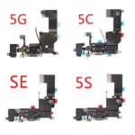iPhone 6G 6 6S Plus 5G 5C 5S SE Charging Port Dock Connector Headphone Audio Jack+ Microphone Flex Cable Replacement (New)