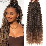 22"Passion Twist Crochet Hair Synthetic Braiding Hair Pre-Looped Water Hair Extensions Ombre Pre-Twisted Braids Hair Expo City (New)