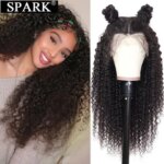 13x4 Kinky Curly Lace Front Human Hair Wigs For Black Women Brazilian HD Transparent 13x6 Lace Frontal Wig 150%-250% Density (New)
