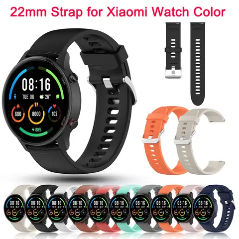 H856cb09cbb574036b48bec1fc1fdaad2E_480x480q75 22mm Official Silicone Replace Straps Xiaomi Mi Watch Color Sports Edition B Mi Watch Color Bracelet Watchbs Corre (New) - Image 1