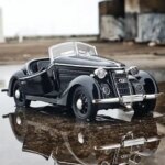 1:32 AUDI WANDERER W25K Classic Alloy Open Car Model Diecasts Metal Toy Vehicles Car Model Sound and Light Collection Kids Gift (New)