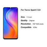 70 Original Tecno Spark 5 Air KD6a LCD Display Touch Screen Digitizer Assembly Tecno KD6 LCD Repair Replacement Parts (New)