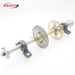 610mm Rear Axle Assy With 428# 37T Sprocket 160mm Brake Disc UCP204 Bearing M8*3 Wheel hub Fit For DIY UTV ATV Buggy Bike Parts (New)
