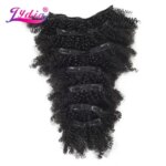 Lydia 8Pcs/set 18 Clips In Hair Hairpieces 6 Inch Kinky Curly Synthetic Heat Resistant Hair Extensions All Color Available (New)