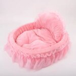 luxury princess Dog Bed Soft Sofa Pink Pets House Nest Cat Dog Mat Small Dog Kennel Warm Soft Fleece New Pet Product (New)