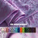 Chinese Traditional Silk Fabric Jacquard Cotton Silk Satin Crepe 100cm*114cm (New)