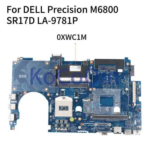 HTB1k7LOXUY1gK0jSZFCq6AwqXXaq_500x500 Motherboard DELL Precision M6800 CN-0XWC1M 0XWC1M LA-9781P SR17D Mainboard - Image 1