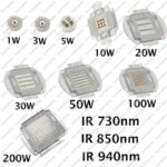 1W 3W 5W 10W 20W 30W 50W 100W 200W IR 850nm Infrared High Power LED Lamp Light Diode Intergrated Light Source for DIY (New)