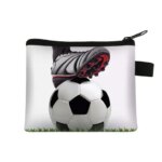 New Football Childrens Wallet Student Portable Card Bag Coin Key Storage Bag Polyester Hand Bag Coin Purse Mini Bag Pochette (New)