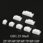 50PCS GH connector 1.25mm Pitch JST GH1.25 Housing with Lock 2P 3P 4P 5P 6P 7P 8P 10P (New)