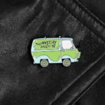 The Mystery Machine pins Cartoon Green car badges brooches Clothes backpack bag Lapel enamel pin Get out of trouble Jewelry Gift (New)