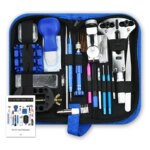 212pcs Watch Opener Repair Tool Kit Clock Pry Knife Screwdriver Pin Hammer Set Watchmaker Band Link Clockmaker Accessory (New)