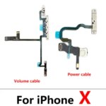 New Power Flex Cable IPhone 7 8 Plus X XR XS Max Mute & Volume Switch On Off Button Key Replacement Parts (New)