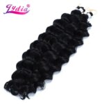 Lydia Synthetic Water Wave 22-24" 1Piece/Pack Black 1B# Hair Extensions Bulk Crochet Latch Hook Braiding Hair Black & Blonde (New)