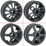 Carbon Fiber 2.2 inch Rims Hub for 1/10 RC Crawler Car Axial SCX10III AXI03003 RBX10 RR10 Wraith 90048 90018 TRX4 (New)