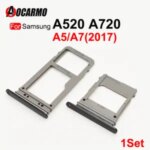 Aocarmo SIM Card Tray Samsung Galaxy A520 A720 A5 A7 2017 Single Dual SIM Card Reader Sim Tray Holder SD Slot Bangladesh (New)