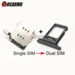 Aocarmo 1Set iPhone XR Dual SIM Card Reader Flex Cable + sim Card tray Holder Slot Adapter Repair Part Bangladesh (New)