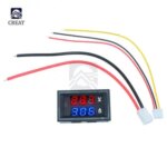 Mini Digital Voltmeter Ammeter 0.28 inch DC 100V 10A Panel Amp Volt Current Meter Tester 0.28 Blue Red Dual LED Display 20mA Bangladesh (New)
