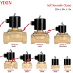 Electric Solenoid Valve 1/4" 3/8" 1/2" 3/4" 1" DN8/10/15/20/25/50 Normally Closed Pneumatic for Water Oil Air 12V 24V 220V (New)