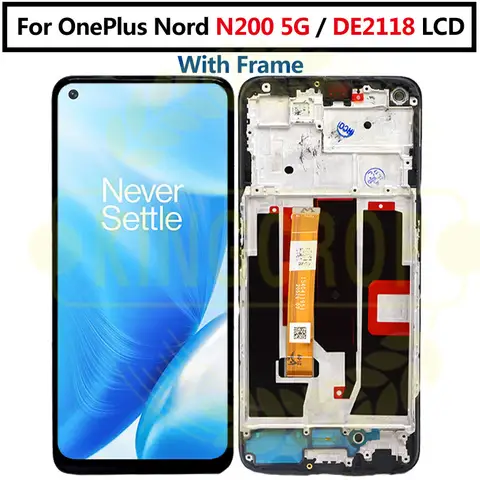 Hed7d4a3de7d9430f8e2f1ba8f724a1860_480x480q75 6.49'' IPS For OnePlus Nord N200 5G LCD Display Touch Panel Screen Digitizer Assembly +frame For OnePlus N200 DE2118 Display (New) - Image 1