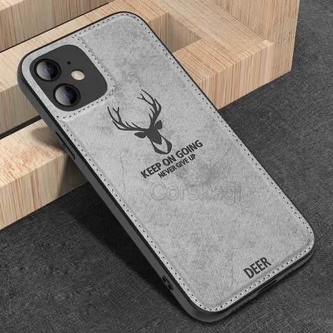 Hfa5df078399d4fa28f26fd4c2585f7c1b_480x480q75 3D Deer Pattern Soft Case for Apple iphone 17 16 Pro Max 16E 17 Edge 15 14 Plus 13 12 11 Pro Max Mini Cloth Matte Cover (New) - Image 1