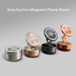 MOMAX 1-Snap Go Auto Suction Magnetic Phone Stand 360° Rotation & Tilt for Desk, Car & Travel with Essential Daily Use (New)