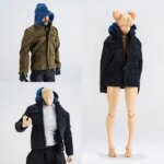 1/12 Scale Male Female Hooded Jacket Top Clothes Model Fit 6 Romankey Notaman Soldier Action Figure Body Zack BJD Dolls (New)