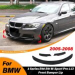For BMW 3 Series E90 E91 M-Sport Pre-LCI 2005 2006 2007 2008 Front Bumper Splitter Lip Spoiler Exterior Accessories Car BodyKits (New)