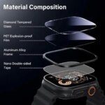 Tempered Glass Metal Screen Protector Cover Apple Watch Ultra 3 2 1 49MM 49 MM Ultra3 Ultra2 Protective Flim Accessories (New)