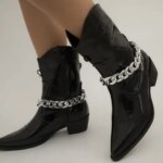 Elegant Pearl Shoe Chain for High-heel Boots Designer Brand Boots Chain Accessories Stylish Vintage Hip Hop Women Shoes Charms (New)