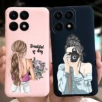 For Honor X8a CRT-LX1 Phone Case Stylish Sunflower Love Pattern Candy Color Soft Silicone Cases Cover For Honor X8 8a X 8 4G 5G (New)