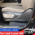 For 2021-2026 Toyota Land Cruiser LC300 J300 Seat Adjustment Panel Cover Carbon Fiber ABS Trim Anti Scratch Interior Accessories (New)