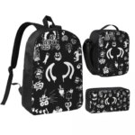 Yungblud Drawings Tattoo Sheet Backpack Boys Girls BookBag School Bag Shoulder Bags 3ps Insulated Lunch Bag Pencil Case (New)