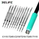 RELIFE Super Fine C210 T245 C245 Soldering Tip C210 C115 Soldering Iron Tip for GVM T210 GVM T115 Professional Soldering Station (New)