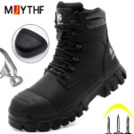2026 New Work Safety Boots Steel Toe Shoes Men Anti-Smash Anti-Puncture Indestructible Shoes Security Boots Industrial Shoes (New)