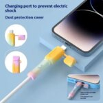 【Y】Soft Silicone Charger Cable Winder Protector USB Type C Anti-break Protective Sleeve  Huawei OPPO VIVO Data Line Cover (New)