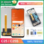Screen for Oppo Realme C25 RMX3193 RMX3191 Lcd Display Digital Touch Screen with Frame for OPPO Realme C25s RMX3195 RMX3197 (New)