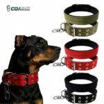 Heavy Duty Escape Proof Dog Collar with Double Buckle Adjustable Nylon Strap And Metal D-Ring for Medium to Large Dogs (New)