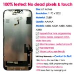180daysWarranty GX OLED iPhone 14 Screen Replacement Display Touch Digitizer Assembly LCD Repair Kit Wholesale True Tone (New)