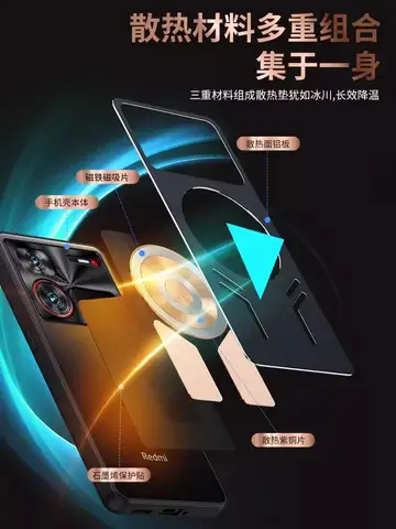 S0285bce3a23a47218f5f25e2626cf15bu_480x480q75 Newest Aluminum Alloy Heat Dissipation Case ZTE Nubia Z60 Ultra 5G Cases Graphene Cooling Red Copper Metal Cover (New) - Image 1