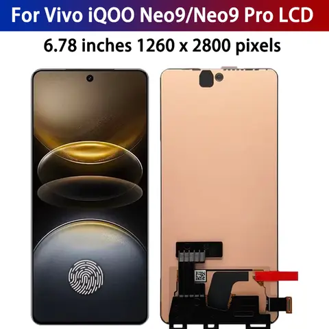 S02b9f1853dd6471cb33bae62945c3053C_480x480q75 678New 144Hz vivo IQOO Neo 9 5G Neo 9 Pro 5G V2338A I2304 LCD Display Screen Touch Digitizer Assembly Replacement (New) - Image 1