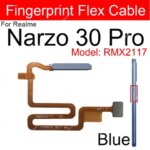 Power Fingerprint Sensor Flex Cable OPPO Realme Narzo 10 20 30 Pro 4G 5G Power Home Button Unlock Touching Fingerpoint Parts (New)