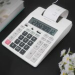 Office Financial Monochrome Printing Calculator Professional Cashier Counting Desktop Accounting Computing Machine Accessory (New)