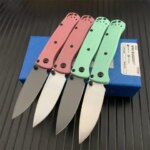 BM 533 Mini Bugout EDC Folding Pocket Knife Black/ White Blade Survival Knife Outdoor Hunting Hand EDC Utility Tools (New)