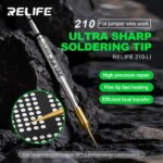 RELIFE 210-LI 0.1mm Ultra-Fine Soldering Iron Tip Special Pure Copper Fast Heating Welding Head Motherboard Flying Wire Repair (New)
