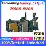 Unlocked Motherboard For Samsung Galaxy Z Flip 5 F731B F731U 256GB 512GB  Full Chips Unlock Logic Board Mainboard Android system (New)