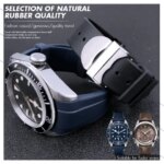 Natural Rubber Watchband 20mm 21mm 22mm Special for Tudor Black Bay 1958 39mm 41mm GMT Pelagos Pin/Folding buckle Silicone Strap (New)