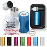 Custom 20mm Large Golf Ball Stamp Personalized Logo Name Reusable Golf Marker with Metal Case Golf Accessories Gift Stamps (New)